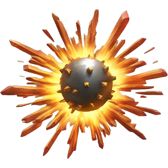 Metal radioactive explosion emoji