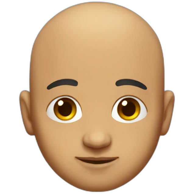 Bald man indian Big head emoji
