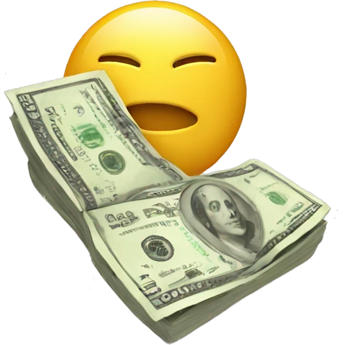 Celular con dinero emoji