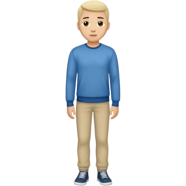 ligth man casual wear full body emoji