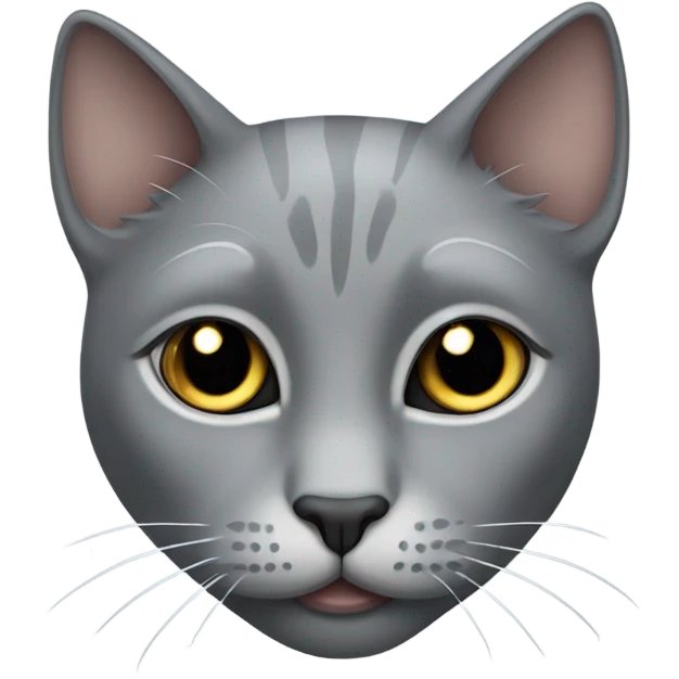Gray cat with eyes on its forehead  emoji