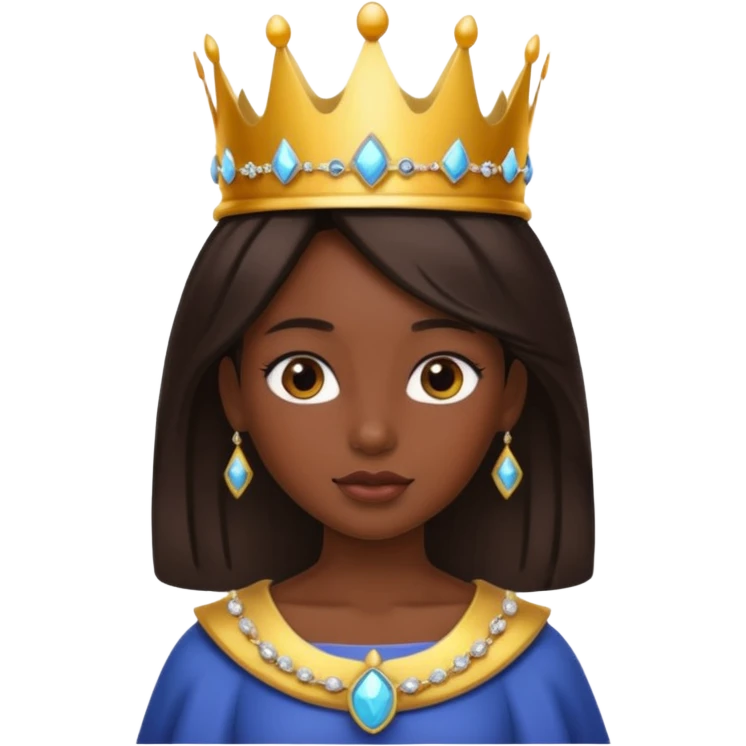 royal girl with dark skin emoji