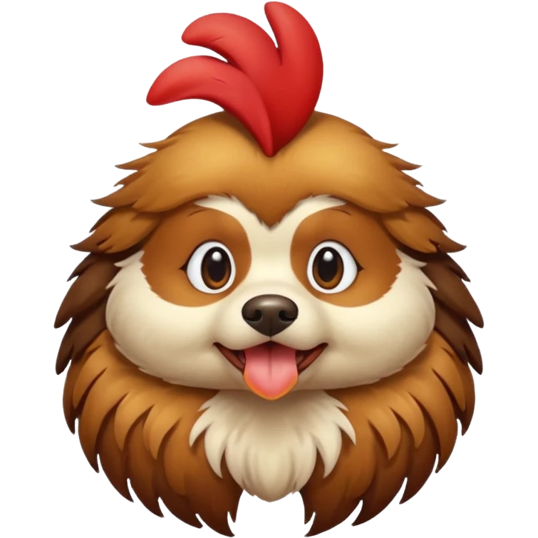 Dog-chicken mix emoji