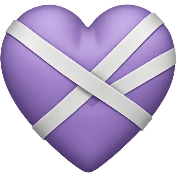 Heart Heart bandaged with subtle purple colour emoji
