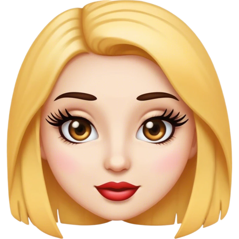Flirty girl emoji with eyelashes emoji