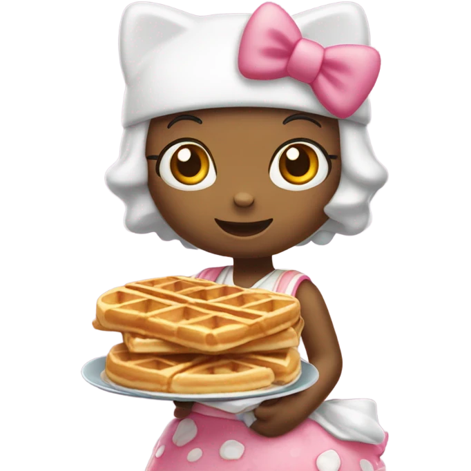 Hello kitty with waffles  emoji