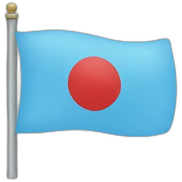The flag of the country with light blue instead of reds  emoji