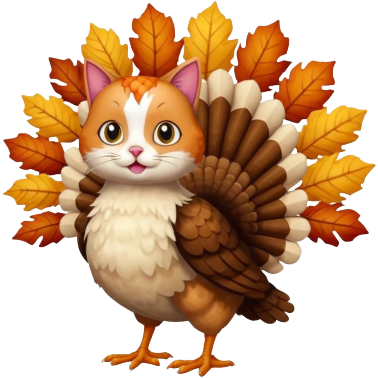 Thanksgiving turkey cat emoji