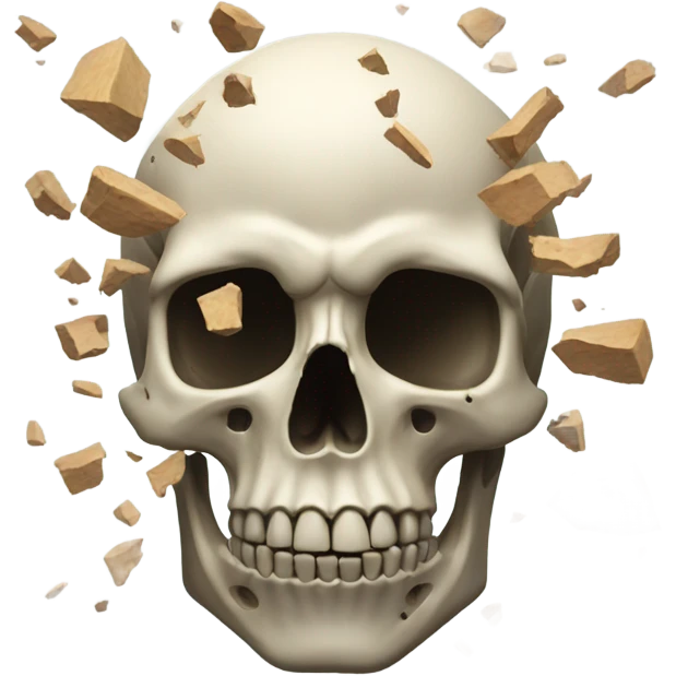 A skull exploding emoji