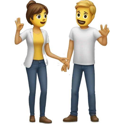 TWO PEOPLE EXPLAING SOMETHING emoji