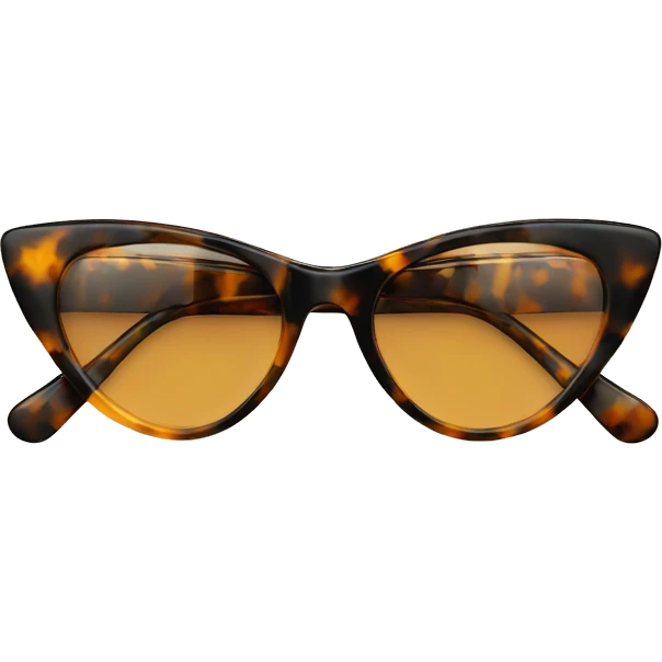 cat eye tortoiseshell glasses emoji