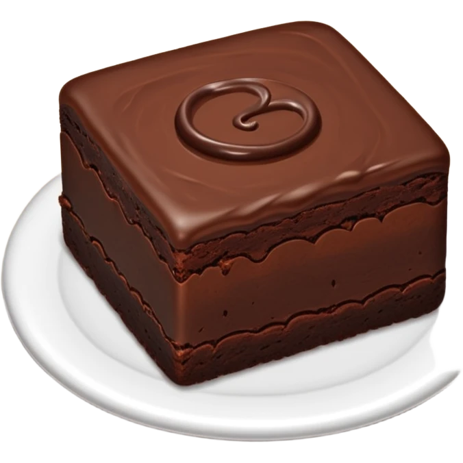 big Chocolate Brownie cake emoji