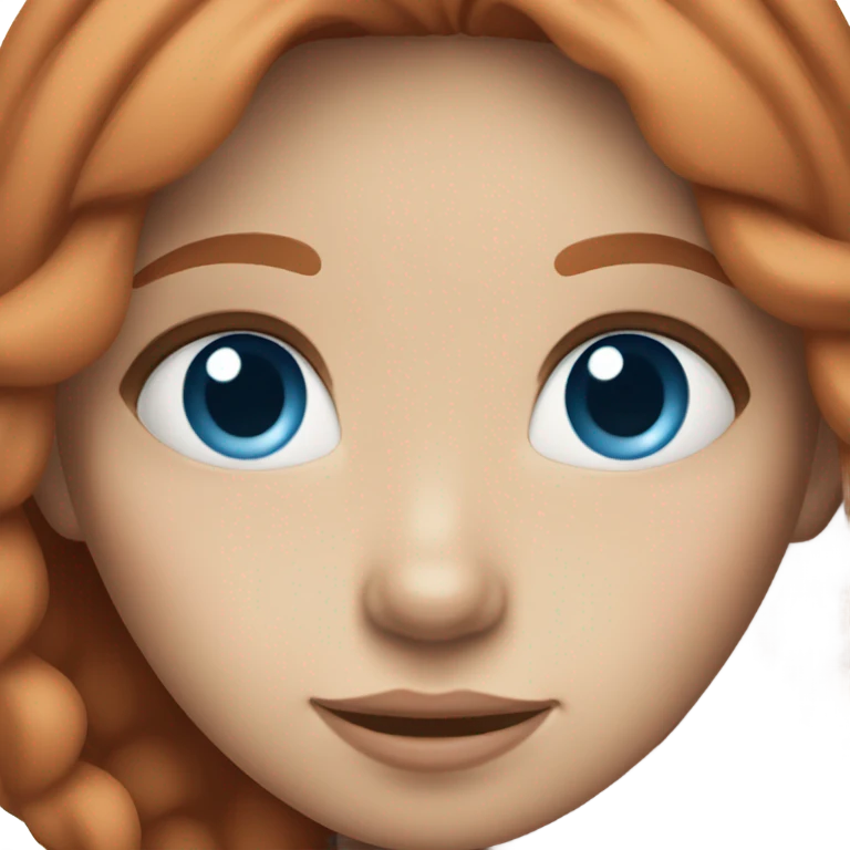 Faded red haired girl with blue eyes  emoji