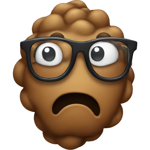 Poop with glasses emoji