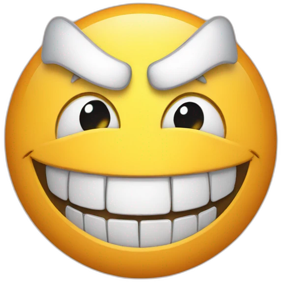 the smile with a sharp teeth emoji