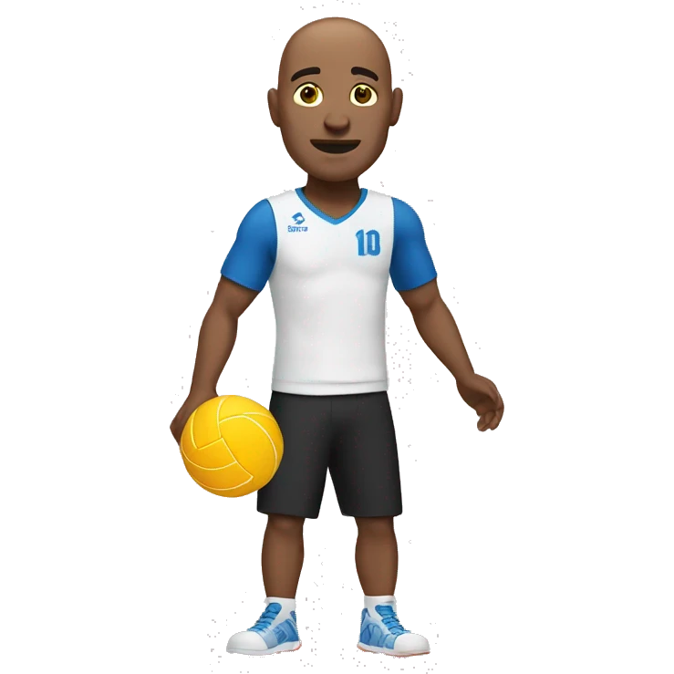 Bald man playing volleyball  emoji