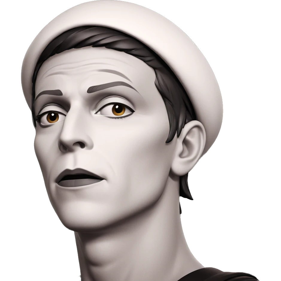 monochrome portrait of a boy emoji