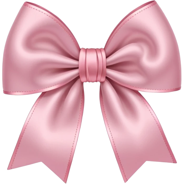 A light pink bow with accessory is flowers emoji