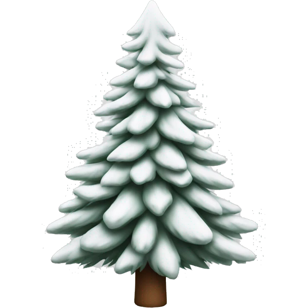  actual white fir christmas tree isolated.  emoji