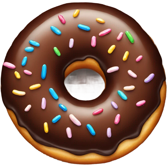 Chocolate donut emoji