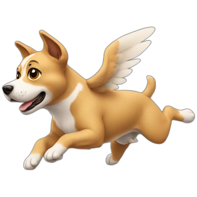 dog flying emoji