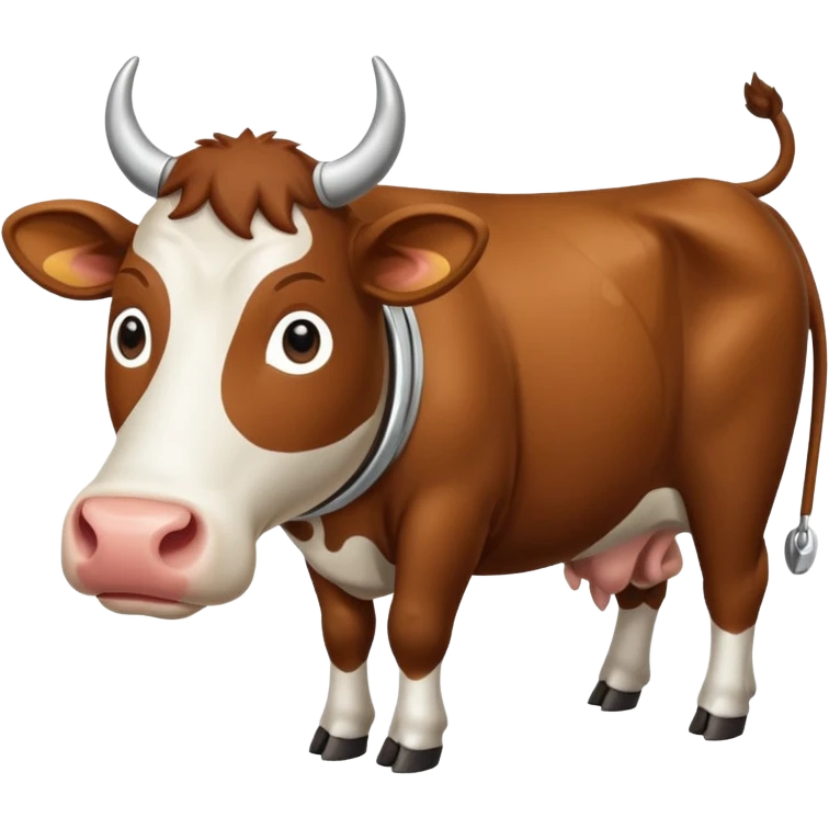  A cow that is mixed with Saturn La vacca
 emoji