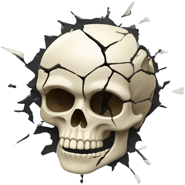 a skulls head exploding emoji