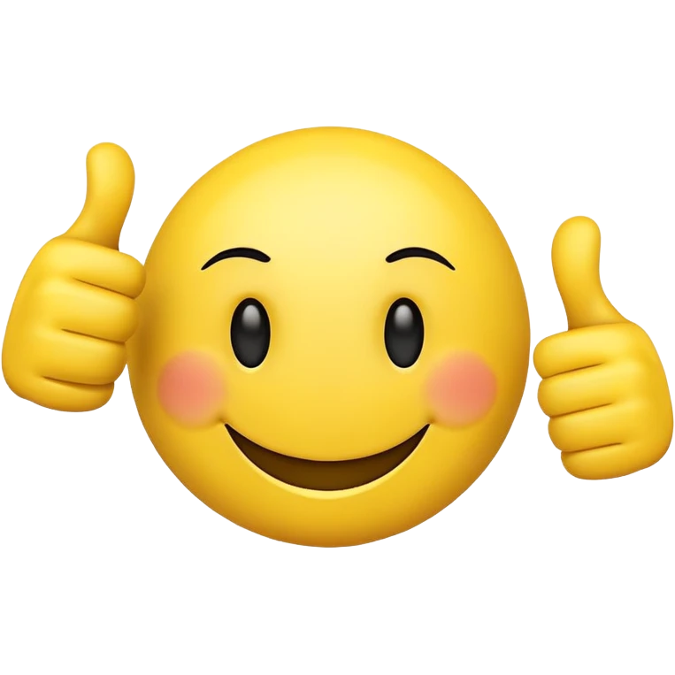 Smiley face thumbing up whit both hands emoji