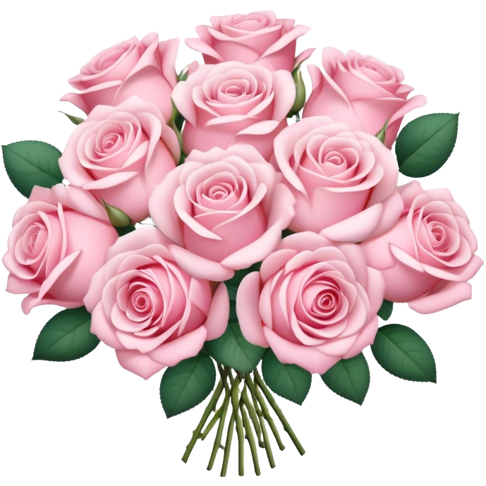 A beautiful cute pretty aesthetic pastel pink rose bouquet emoji