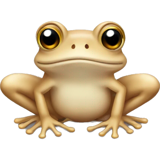 Beige frog with brown wings  emoji