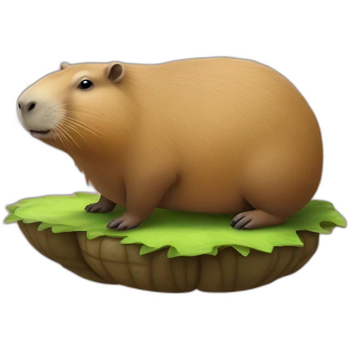capybara sur une tortue emoji