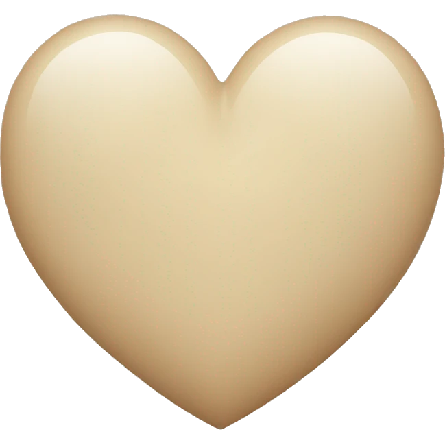 Beige heart  emoji