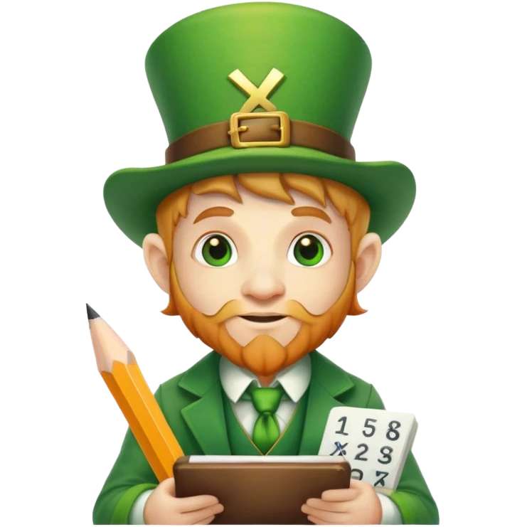 Leprechaun doing math  emoji