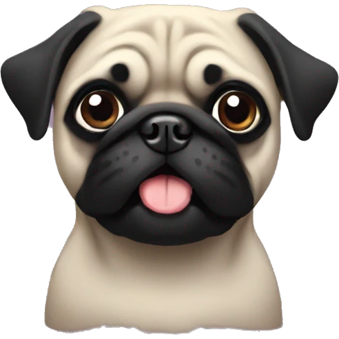 Black pug emoji