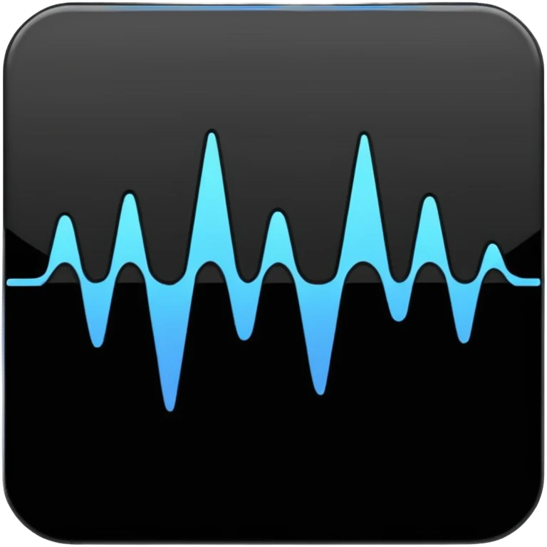 a black audio waveform  emoji