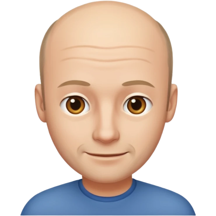 A man’s balding emoji
