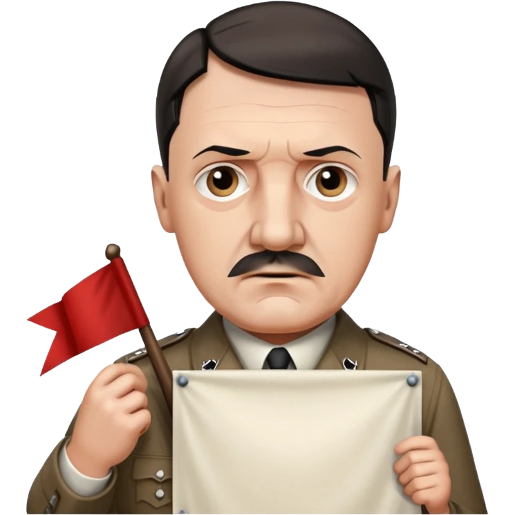 Adolf Hitler mit banner emoji