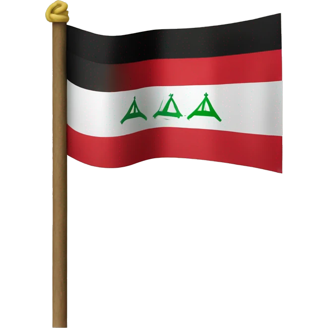 iraqi flag with a bow on the corner emoji