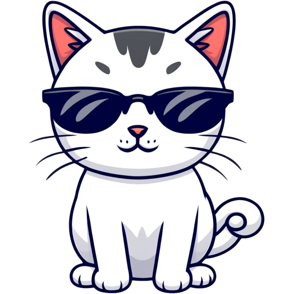 Cat wearing sunglasses emoji