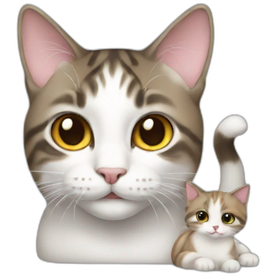 A iPhone with a cat emoji