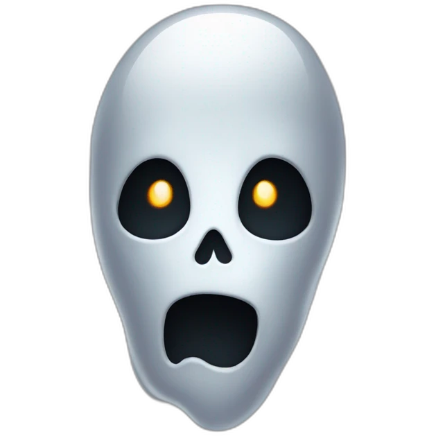 silver halloween ghost emoji