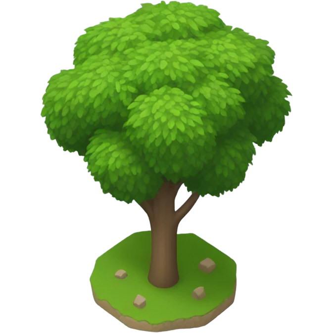 isometric bush emoji