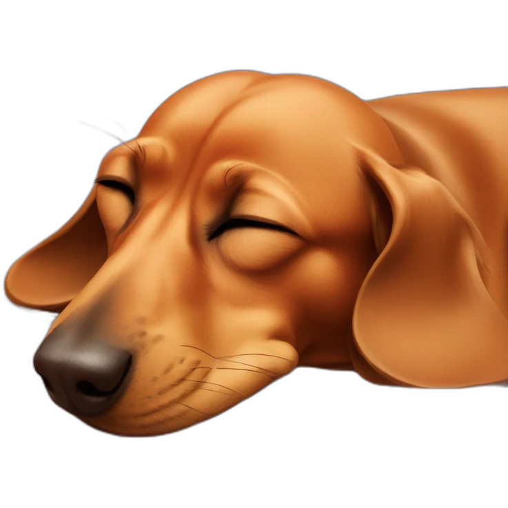 Dachshund sleeping emoji