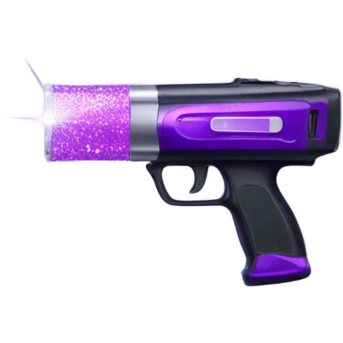 purple sparkly taser  emoji