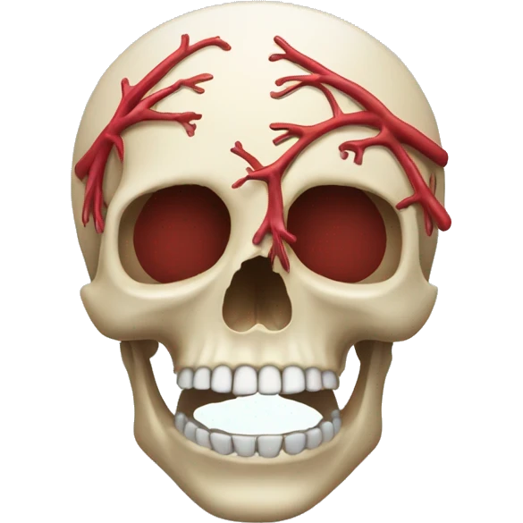 skull emoji with carotid artery emoji