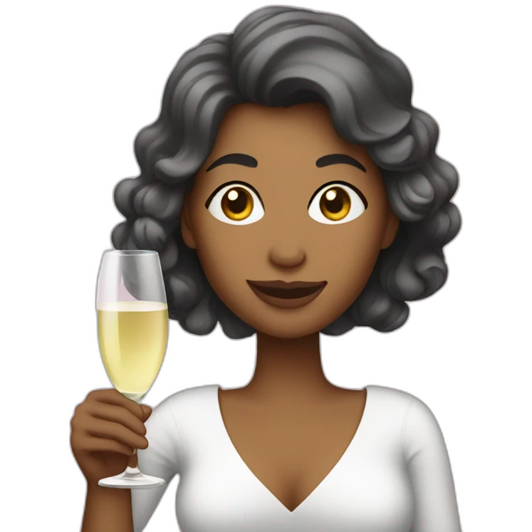 mom with prosecco emoji