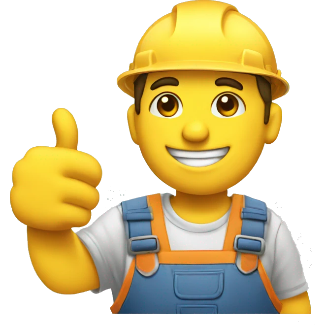 construction guy giving a thumbs up emoji