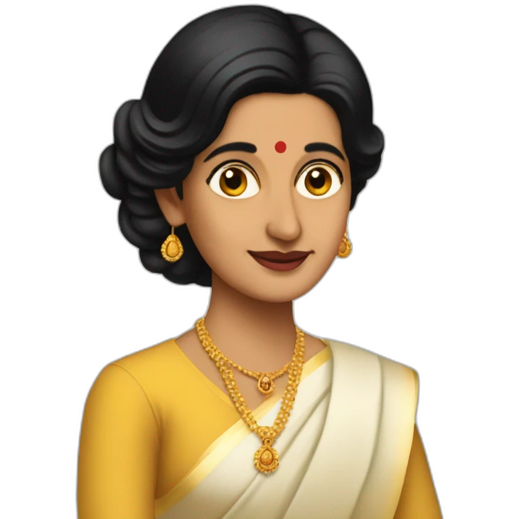 Kishori amonkar with completely black hair emoji