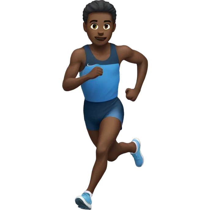 Black track runner  emoji