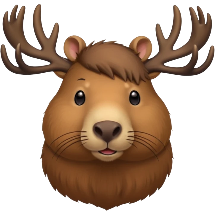 Capibara con cuernos de venado emoji